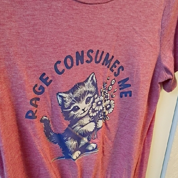 Rage Consumes Me Cat Shirt - Picture 2 of 3